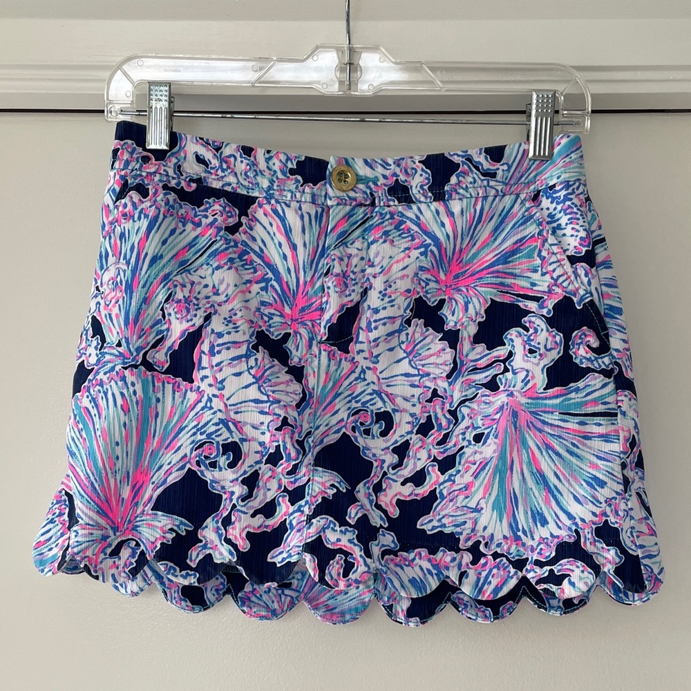 🐚 Lilly Pulitzer colorful seashell patterned skort / size 00